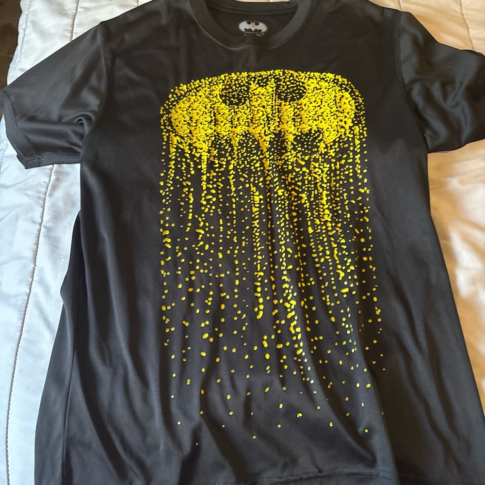 DC Comics Black T-Shirt with Silver Batman Logo